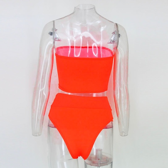 NEW! Fluorescent Strapless Bikini - Picture 4 of 8